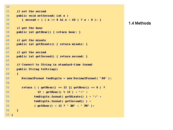 32 33 // set the second 34 35 36 37 38 39 40 41