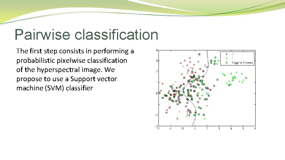 Pairwise classification The first step consists in performing a probabilistic pixelwise classification of the Pairwise classification The first step consists in performing a probabilistic pixelwise classification of the