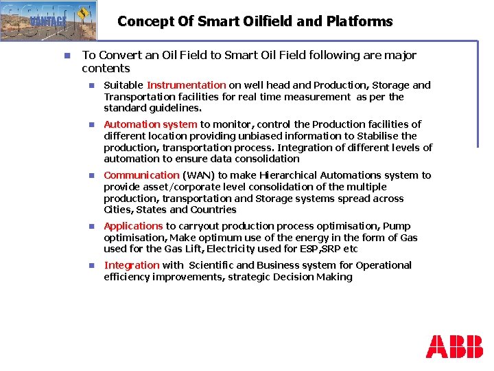 Concept Of Smart Oilfield and Platforms n To Convert an Oil Field to Smart