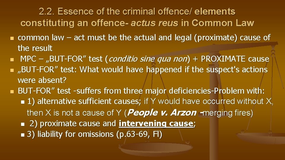 2. 2. Essence of the criminal offence/ elements constituting an offence- actus reus in