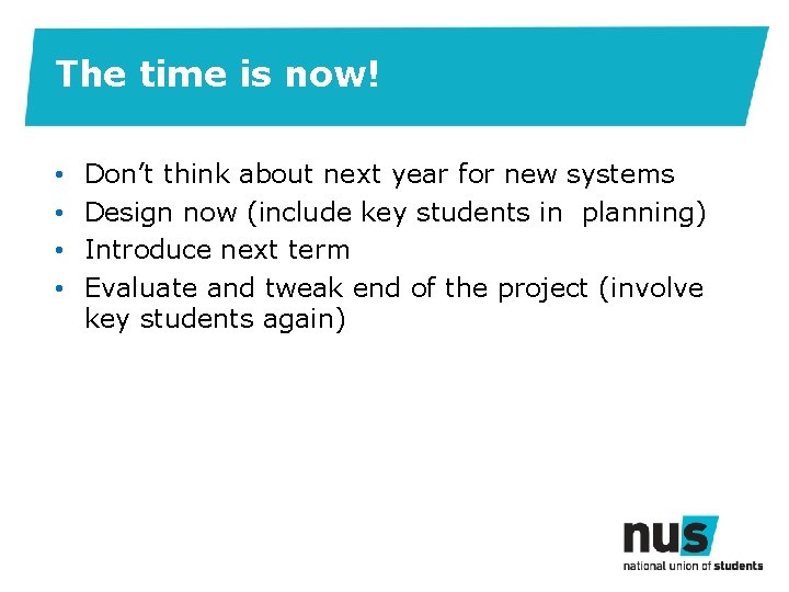 The time is now! • • Don’t think about next year for new systems The time is now! • • Don’t think about next year for new systems