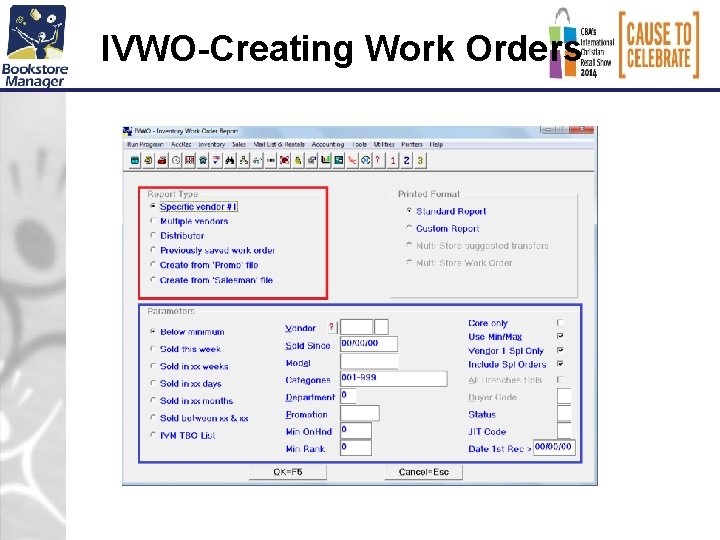 IVWO-Creating Work Orders 