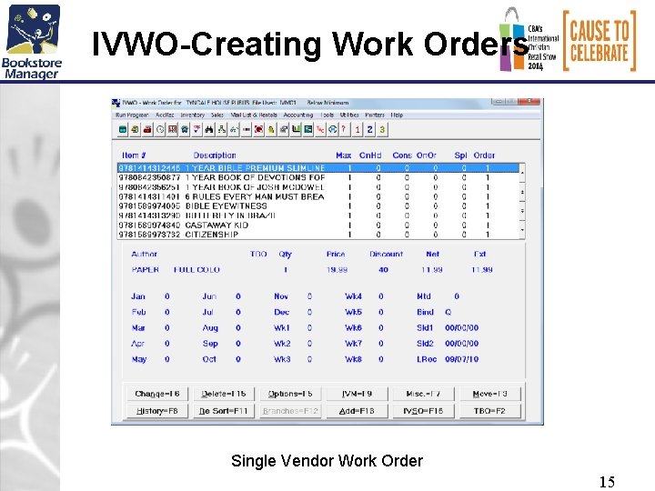 IVWO-Creating Work Orders Single Vendor Work Order 15 