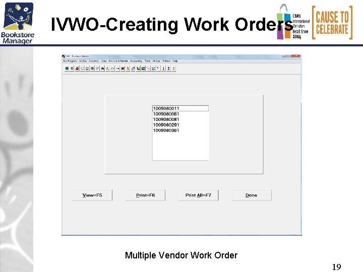 IVWO-Creating Work Orders Multiple Vendor Work Order 19 