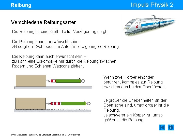 Impuls Physik 2 Reibung Verschiedene Reibungsarten Die Reibung ist eine Kraft, die für Verzögerung