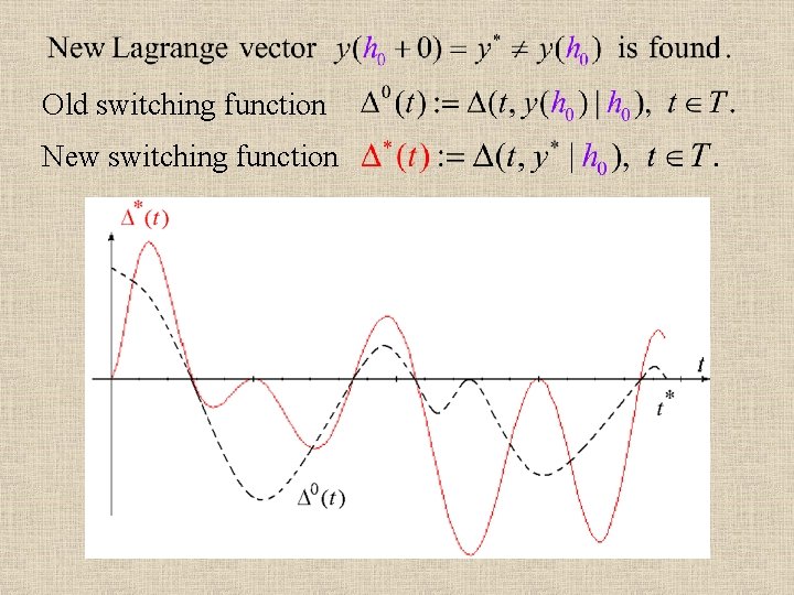 Old switching function New switching function 
