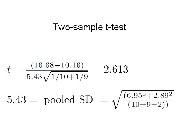 Two-sample t-test 