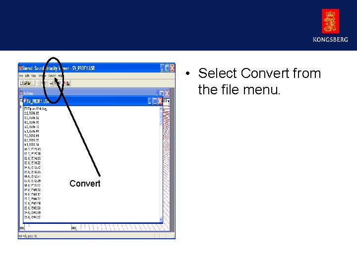  • Select Convert from the file menu. Convert 