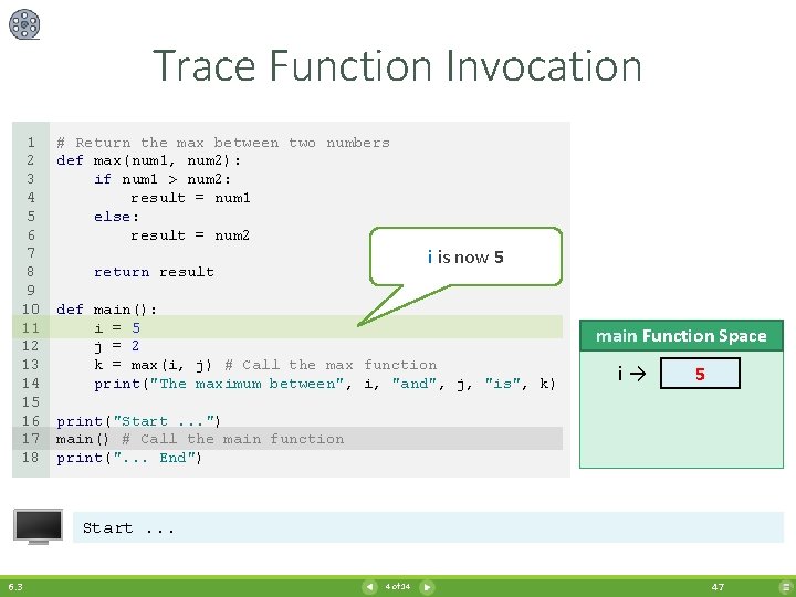 Trace Function Invocation 1 2 3 4 5 6 7 8 9 10 11