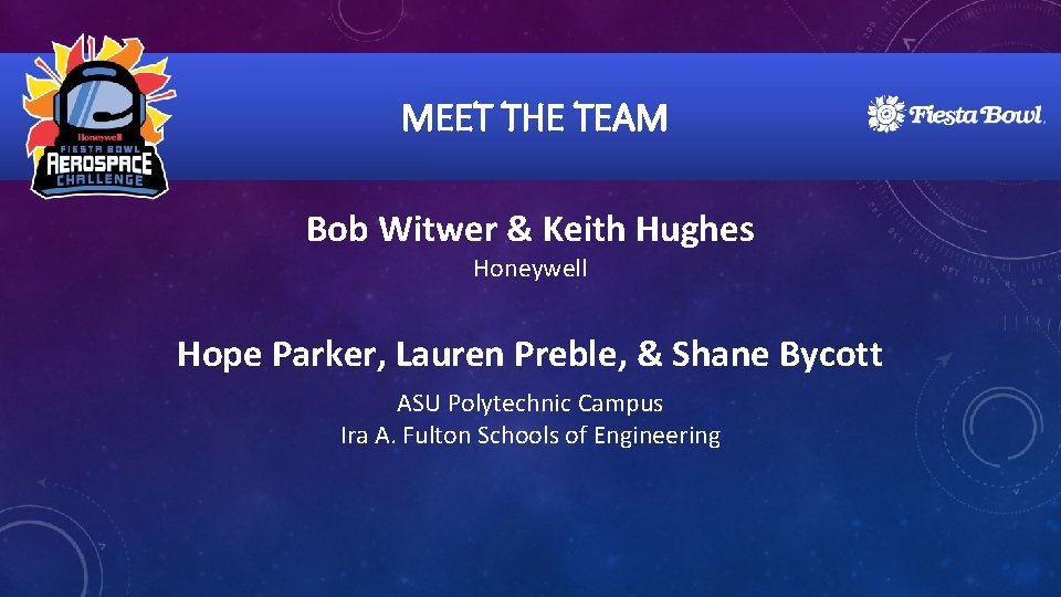 MEET THE TEAM Bob Witwer & Keith Hughes Honeywell Hope Parker, Lauren Preble, &