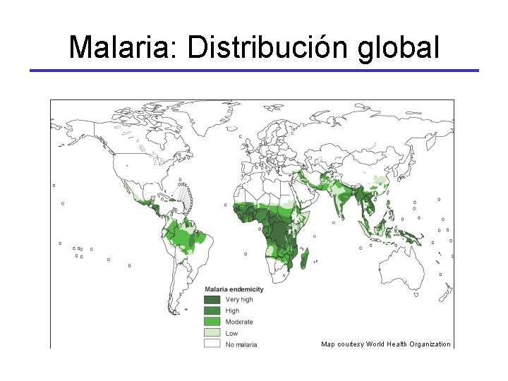 Malaria: Distribución global 