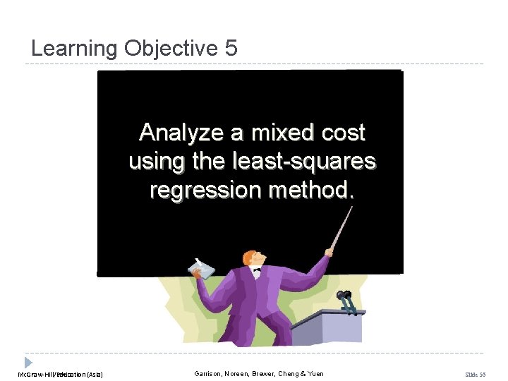 Learning Objective 5 Analyze a mixed cost using the least-squares regression method. Mc. Graw-Hill