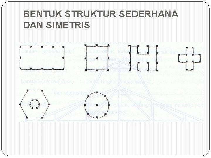 BENTUK STRUKTUR SEDERHANA DAN SIMETRIS 