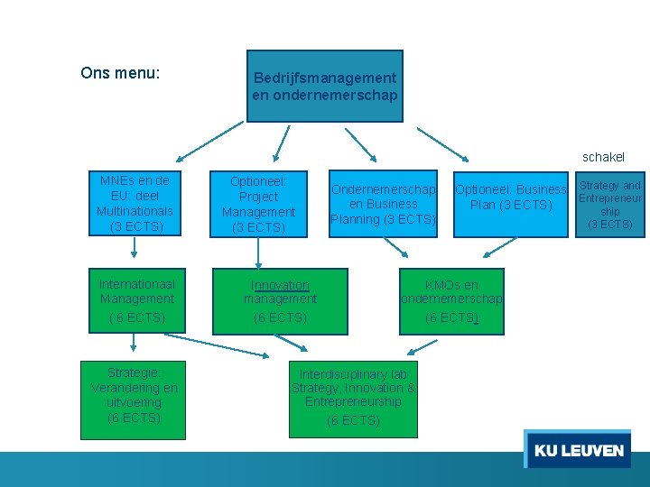 Ons menu: Bedrijfsmanagement en ondernemerschap schakel MNEs en de EU: deel Multinationals (3 ECTS)