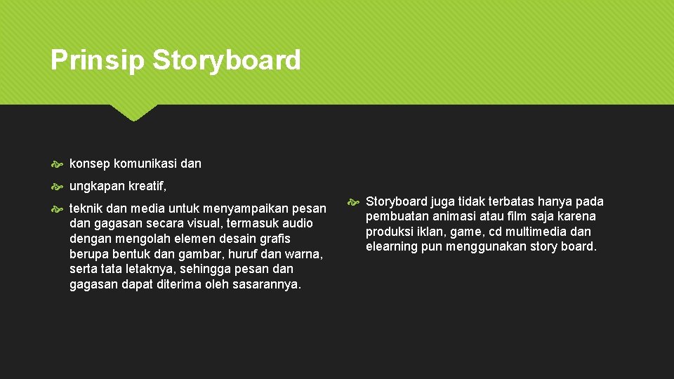 Prinsip Storyboard konsep komunikasi dan ungkapan kreatif, teknik dan media untuk menyampaikan pesan dan