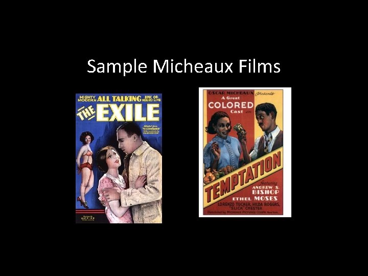 Sample Micheaux Films 