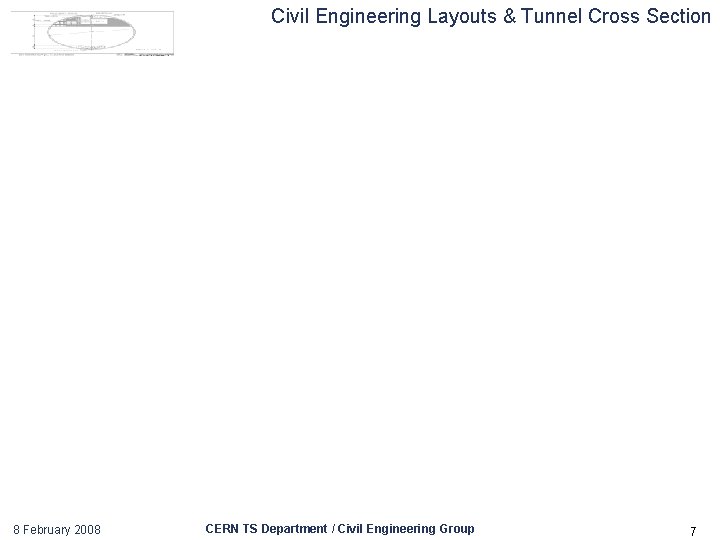 Civil Engineering Layouts & Tunnel Cross Section 8 February 2008 CERN TS Department /