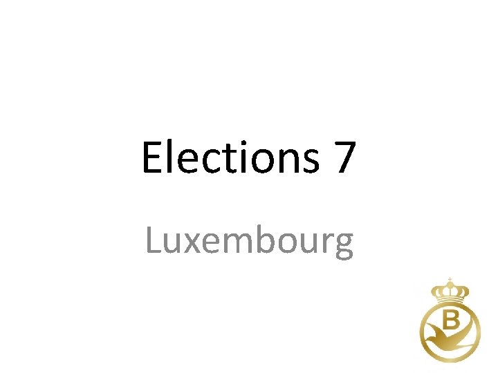Elections 7 Luxembourg 
