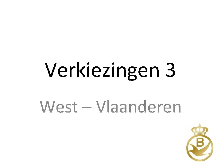 Verkiezingen 3 West – Vlaanderen 