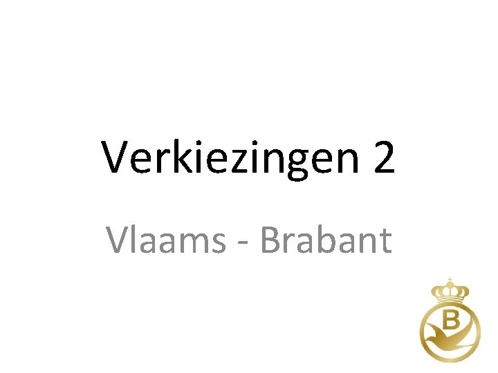 Verkiezingen 2 Vlaams - Brabant 