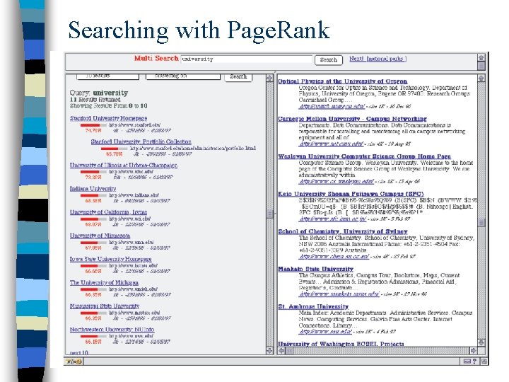 Searching with Page. Rank 