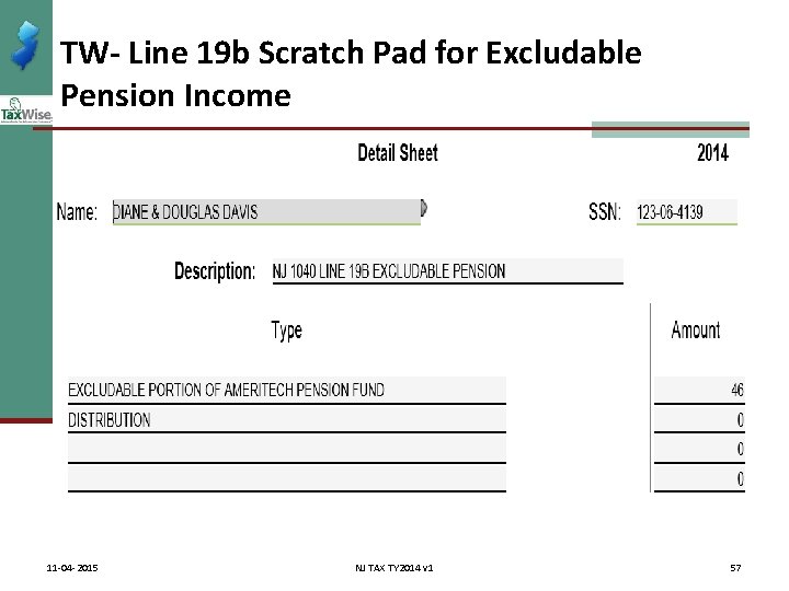 TW- Line 19 b Scratch Pad for Excludable Pension Income 11 -04 -2015 NJ