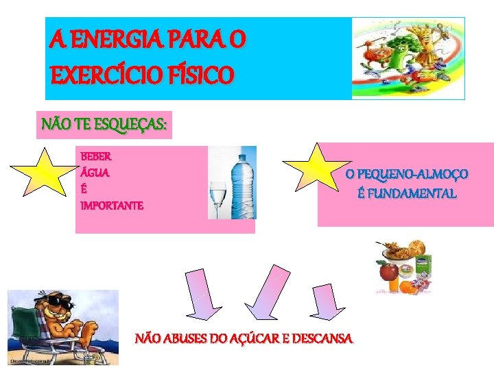 A ENERGIA PARA O EXERCÍCIO FÍSICO NÃO TE ESQUEÇAS: BEBER ÁGUA É IMPORTANTE O