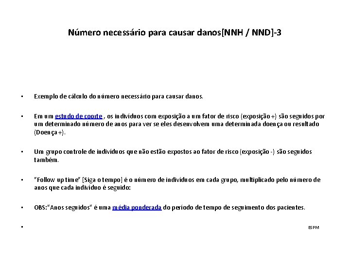 Número necessário para causar danos[NNH / NND]-3 • Exemplo de cálculo do número necessário