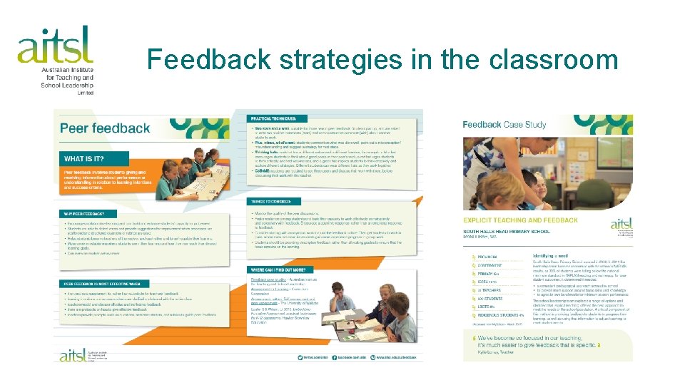 Feedback strategies in the classroom 