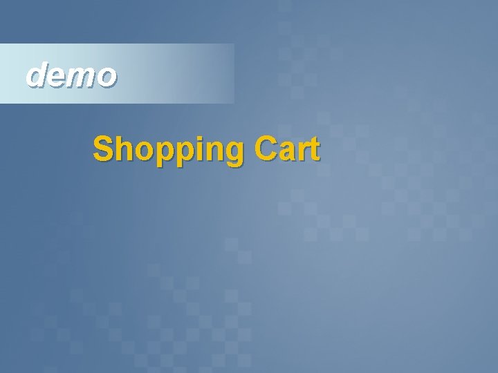 demo Shopping Cart 
