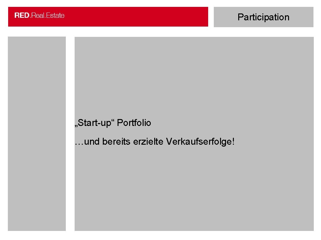 Participation Erhard Reichel Vorsitzender des Aufsichtsrates Geschäftsführender Gesellschafter Engel & Völkers Commercial Dortmund Harald