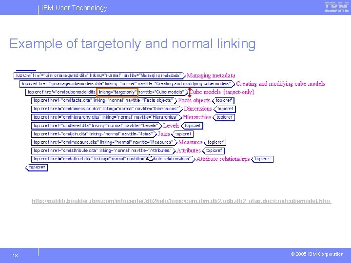 IBM User Technology Example of targetonly and normal linking http: //publib. boulder. ibm. com/infocenter/db