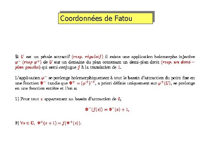 Coordonnées de Fatou 