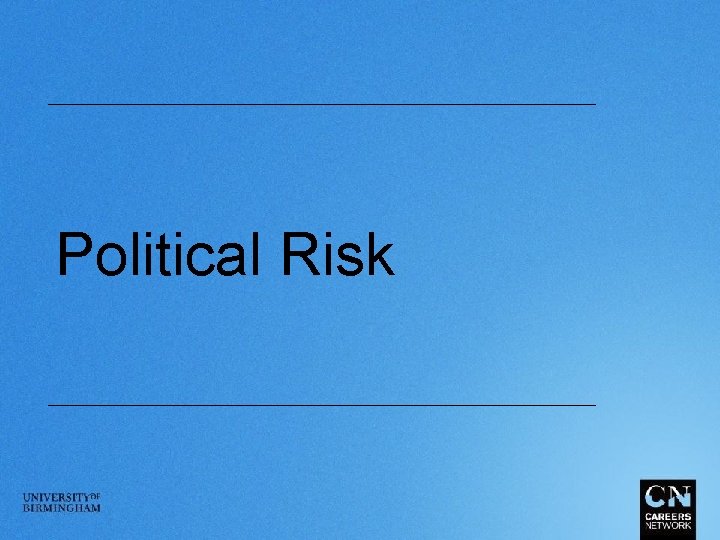 Political Risk 