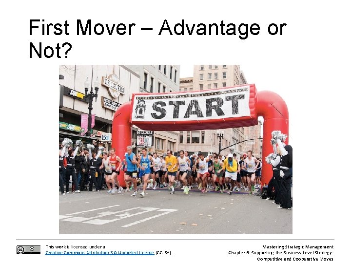 First Mover – Advantage or Not? This work is licensed under a Creative Commons
