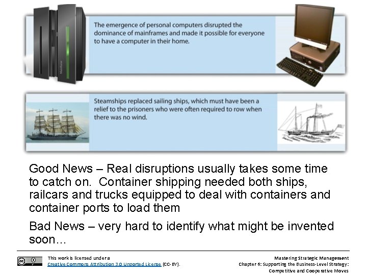Good News – Real disruptions usually takes some time to catch on. Container shipping