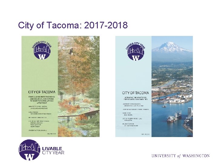 City of Tacoma: 2017 -2018 