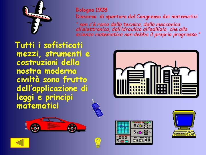 Bologna 1928 Discorso di apertura del Congresso dei matematici “ non c’è ramo della