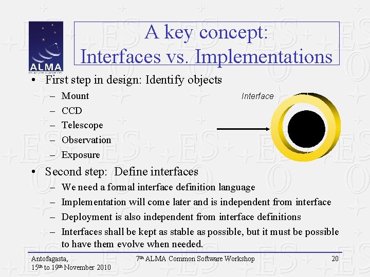 A key concept: Interfaces vs. Implementations • First step in design: Identify objects –