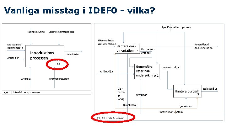 Vanliga misstag i IDEF 0 - vilka? 