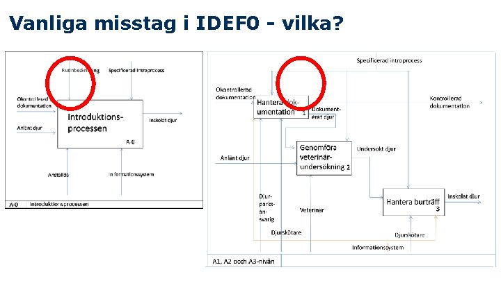 Vanliga misstag i IDEF 0 - vilka? 