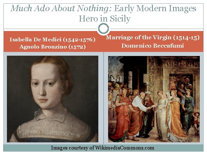 Much Ado About Nothing: Early Modern Images Hero in Sicily Isabella De Medici (1542