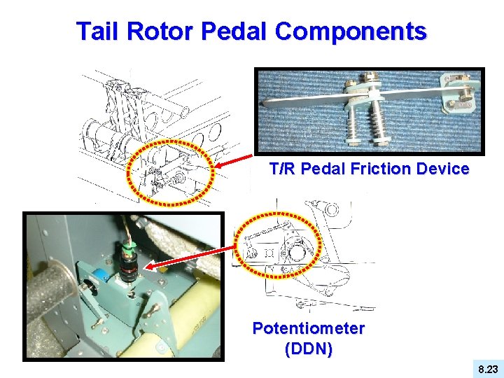 Tail Rotor Pedal Components T/R Pedal Friction Device Potentiometer (DDN) 8. 23 