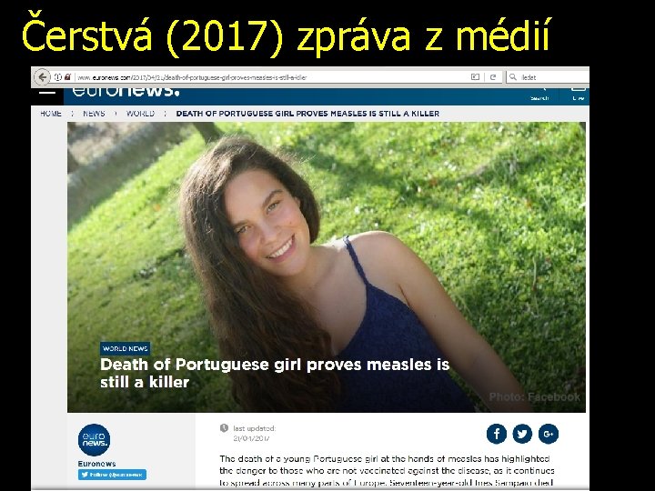 Čerstvá (2017) zpráva z médií 