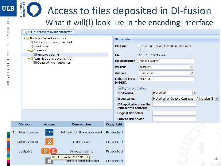 Access to files deposited in DI-fusion What it will(!) look like in the encoding