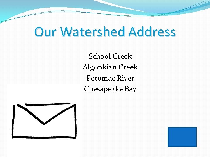 Our Watershed Address School Creek Algonkian Creek Potomac River Chesapeake Bay 