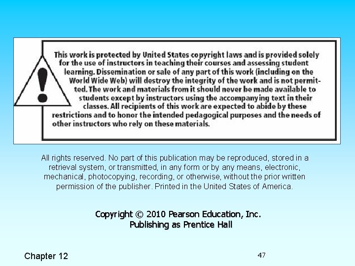 All rights reserved. No part of this publication may be reproduced, stored in a