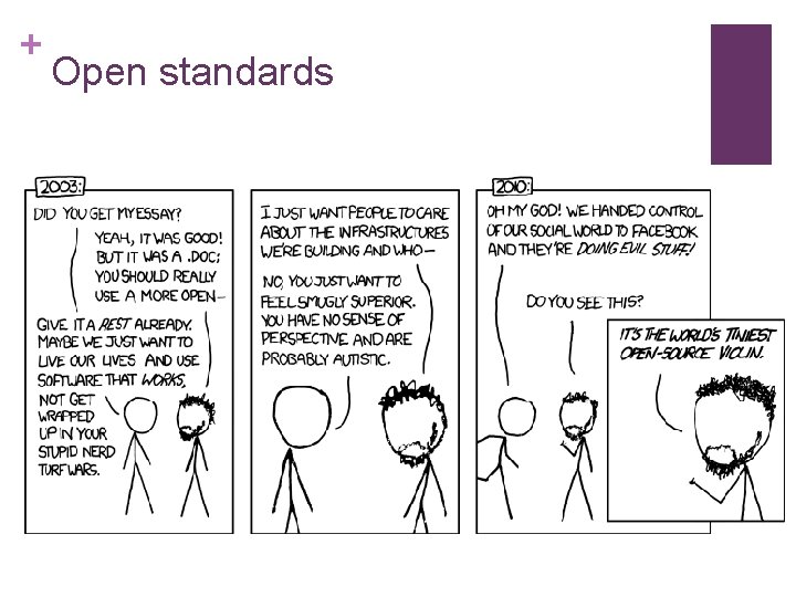 + Open standards 