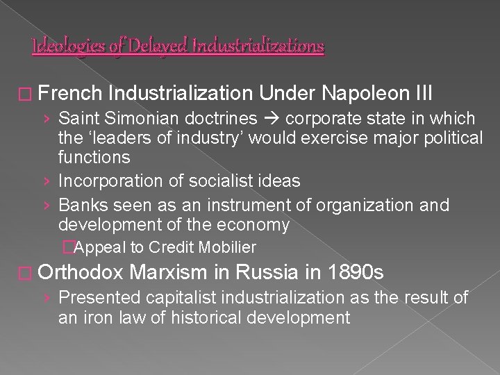 Ideologies of Delayed Industrializations � French Industrialization Under Napoleon III › Saint Simonian doctrines