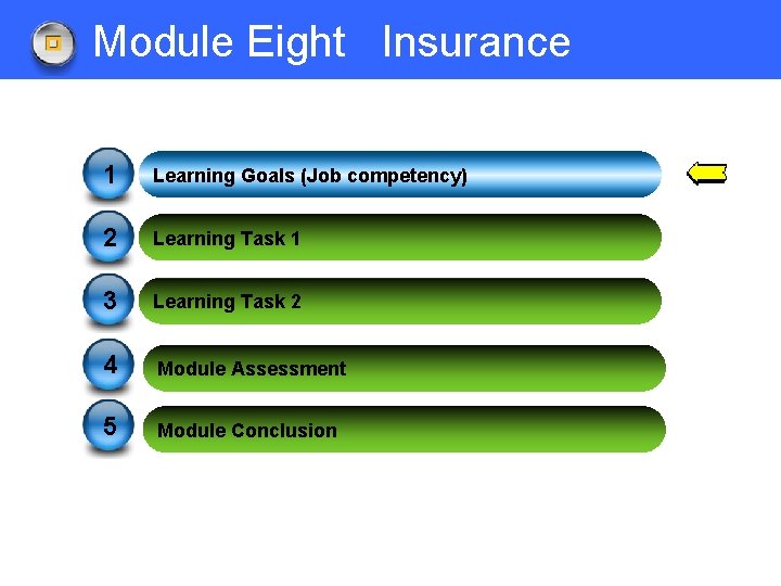 Module Eight Insurance 1 Learning Goals (Job competency) 2 Learning Task 1 3 Learning